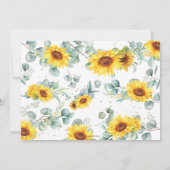 Greenery Eucalyptus Sunflower Koala Baby shower Kaart (Achterkant)