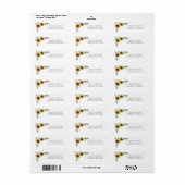 Greenery Eucalyptus Sunflower Return Address Etiket (Full Sheet)