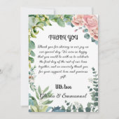Greenery Eucalyptus Verlof Floral Wedding Bedankkaart (Voorkant)