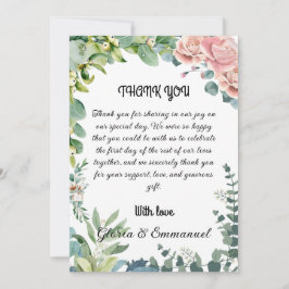 Greenery Eucalyptus Verlof Floral Wedding Bedankkaart