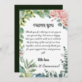 Greenery Eucalyptus Verlof Floral Wedding Bedankkaart (Voorkant / Achterkant)