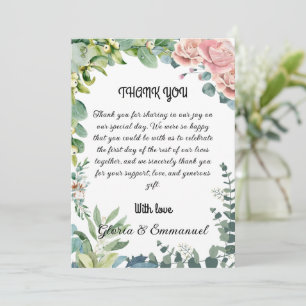 Greenery Eucalyptus Verlof Floral Wedding Bedankkaart