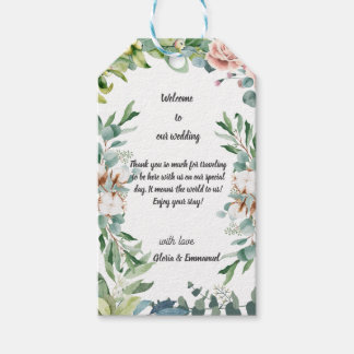 Greenery Eucalyptus Verlof Floral Wedding Cadeaulabel