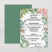 Greenery Eucalyptus Verlof Floral Wedding Informatiekaartje (Voorkant / Achterkant)
