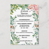 Greenery Eucalyptus Verlof Floral Wedding Informatiekaartje (Voorkant)