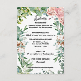 Greenery Eucalyptus Verlof Floral Wedding Informatiekaartje