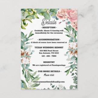 Greenery Eucalyptus Verlof Floral Wedding Informatiekaartje