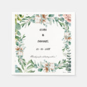 Greenery Eucalyptus Verlof Floral Wedding Servet (Voorkant)