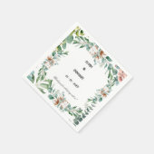 Greenery Eucalyptus Verlof Floral Wedding Servet (Hoek)