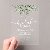 Greenery Eucalyptus Vrijgezellenfeest Acryl Uitnodigingen (Insitu (Draagbaar))