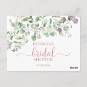 Greenery Eucalyptus Vrijgezellenfeest Advice Kaart (Achterkant)