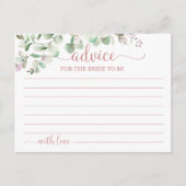 Greenery Eucalyptus Vrijgezellenfeest Advice Kaart (Voorkant)