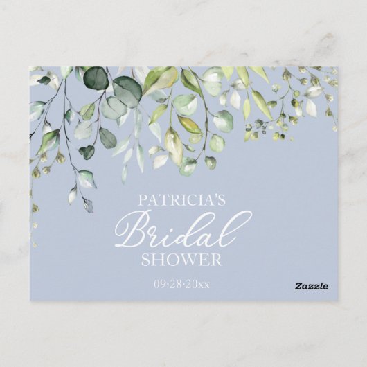 Greenery Eucalyptus Vrijgezellenfeest Advice Kaart (Achterkant)