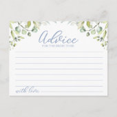 Greenery Eucalyptus Vrijgezellenfeest Advice Kaart (Voorkant)