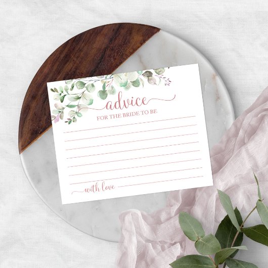 Greenery Eucalyptus Vrijgezellenfeest Advice Kaart