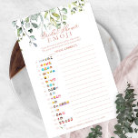 Greenery Eucalyptus Vrijgezellenfeest Emoji Pictio Flyer<br><div class="desc">OPMERKING: de antwoordsleutel is niet inbegrepen. Neem na aankoop contact met mij op om een afdrukbaar PDF-bestand met de antwoorden te krijgen.</div>