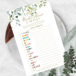 Greenery Eucalyptus Vrijgezellenfeest Emoji Pictio Flyer<br><div class="desc">OPMERKING: de antwoordsleutel is niet inbegrepen. Neem na aankoop contact met mij op om een afdrukbaar PDF-bestand met de antwoorden te krijgen.</div>