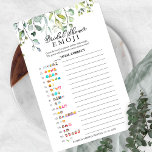 Greenery Eucalyptus Vrijgezellenfeest Emoji Pictio Flyer<br><div class="desc">OPMERKING: de antwoordsleutel is niet inbegrepen. Neem na aankoop contact met mij op om een afdrukbaar PDF-bestand met de antwoorden te krijgen.</div>