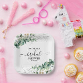 Greenery Eucalyptus Vrijgezellenfeest Papieren Bordje (Feest)