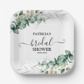 Greenery Eucalyptus Vrijgezellenfeest Papieren Bordje (Voorkant)
