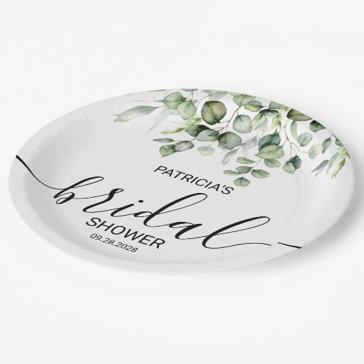 Greenery Eucalyptus Vrijgezellenfeest Papieren Bordje (Gekanteld)