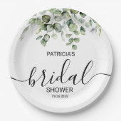 Greenery Eucalyptus Vrijgezellenfeest Papieren Bordje (Voorkant)