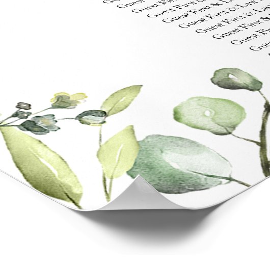 Greenery Eucalyptus Vrijgezellenfeest Poster (Hoek)