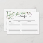 Greenery Eucalyptus Vrijgezellenfeest Recipe Kaart (Voorkant / Achterkant)