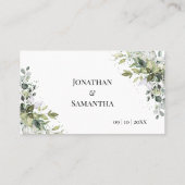 Greenery Eucalyptus Vrijgezellenfeest Wedding Flat Plaatskaartje (Achterkant)