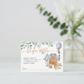 Greenery eucalyptus wacht snel op Baby shower Informatiekaartje (Staand voorkant)