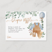 Greenery eucalyptus wacht snel op Baby shower Informatiekaartje (Voorkant)