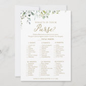 Greenery Eucalyptus Wat zit er in je paardenspel Kaart (Voorkant)