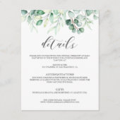 Greenery Eucalyptus Waterverf - Elegant Informatiekaartje (Voorkant)