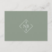 Greenery Eucalyptus Waterverf - Elegant Informatiekaartje (Achterkant)