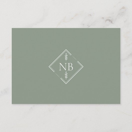 Greenery Eucalyptus Waterverf - Elegant Informatiekaartje (Achterkant)