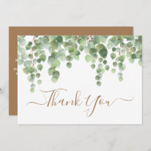 Greenery Eucalyptus Waterverf Gold Script Weduwsch