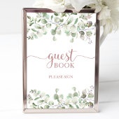 Greenery Eucalyptus Waterverf Guest Book Sign Poster