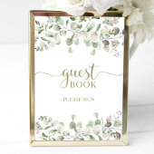 Greenery Eucalyptus Waterverf Guest Book Sign Poster