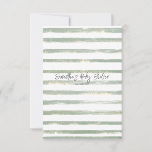 Greenery eucalyptus We kunnen snel wachten op Baby Bedankkaart (Achterkant)