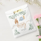 Greenery eucalyptus We kunnen snel wachten op Baby Bedankzakje (Gezegeld)