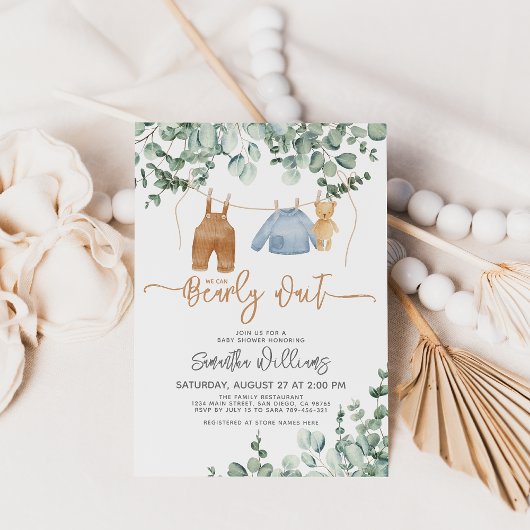 Greenery eucalyptus We kunnen snel wachten op Baby Kaart