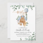 Greenery eucalyptus We kunnen snel wachten op Baby Kaart (Voorkant)