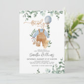 Greenery eucalyptus We kunnen snel wachten op Baby Kaart (Staand voorkant)