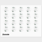 Greenery Eucalyptus Weddenschap Bedankt Ronde Sticker (Vel)