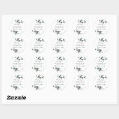 Greenery Eucalyptus Weddenschap Bedankt Ronde Sticker (Vel)