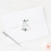 Greenery Eucalyptus Weddenschap Bedankt Ronde Sticker (Envelop)
