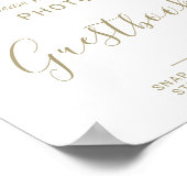 Greenery Eucalyptus Weddenschap Foto Guestbook Sig Poster (Hoek)