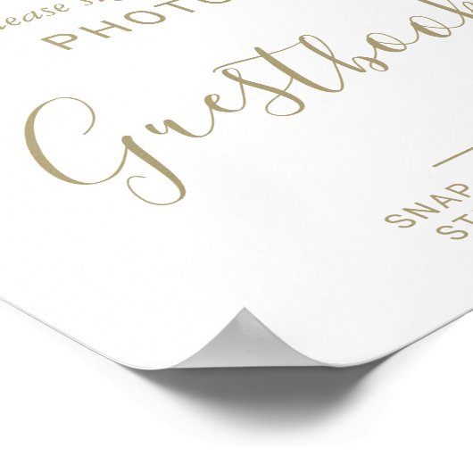 Greenery Eucalyptus Weddenschap Foto Guestbook Sig Poster (Hoek)