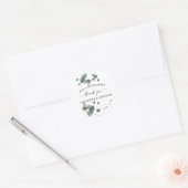 Greenery Eucalyptus Weddenschap Hartelijk dank Ronde Sticker (Envelop)