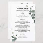 Greenery Eucalyptus Weddenschap-menu (Voorkant / Achterkant)